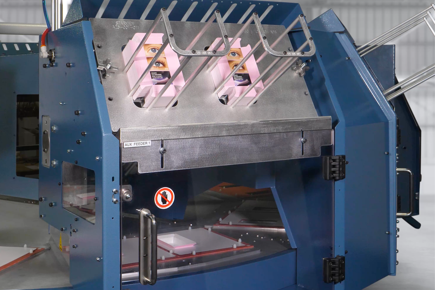Automatic feed and form paper blister module